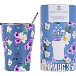 Estia Θερμος Coffee Mug Save The Aegean 350Ml Garden Blue 01-16883 5207158016883