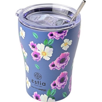 Estia Θερμός Coffee Mug Save The Aegean 350Ml Garden Blue 01-16883 5207158016883
