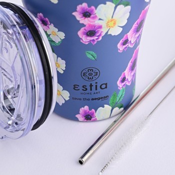 Estia Θερμός Coffee Mug Save The Aegean 350Ml Garden Blue 01-16883 5207158016883