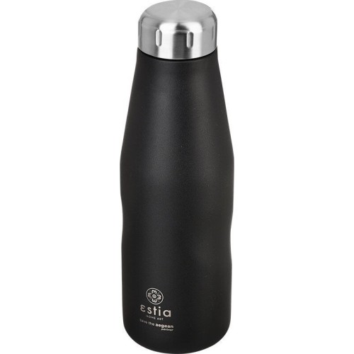 Estia Θερμός Travel Flask Save The Aegean 500Ml Matte Black 01-7799 5207158007799