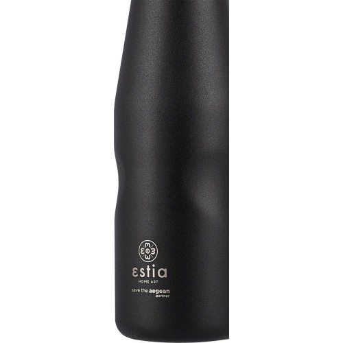 Estia Θερμός Travel Flask Save The Aegean 500Ml Matte Black 01-7799 5207158007799