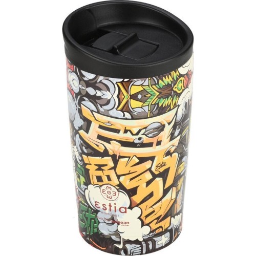 Estia Thermos Travel Mug Save the Aegean 350ml Graffiti Rhythm 01-25670 5207158025670