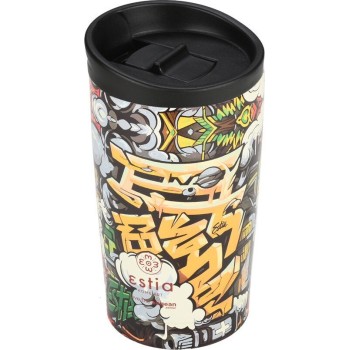 Estia Thermos Travel Mug Save the Aegean 350ml Graffiti Rhythm 01-25670 5207158025670