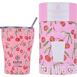 Estia Thermos Coffee Mug Save The Aegean 350Ml Cherry Rose 01-16876 5207158016876