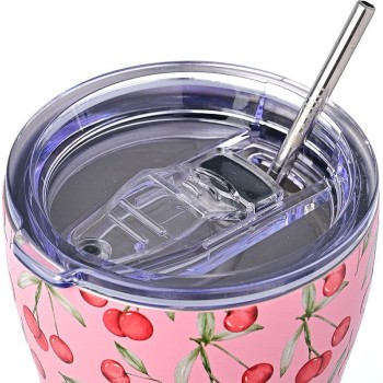 Estia Thermos Coffee Mug Save The Aegean 350Ml Cherry Rose 01-16876 5207158016876