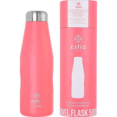 Estia Travel Flask Save The Aegean 500Ml Fusion Coral 01-9861 5207158009861