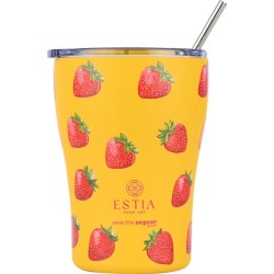 Estia Θερμος Coffee Mug Save the Aegean 350ml Berry Bright 01-31688 5207158031688