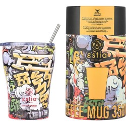 Estia Θερμος Coffee Mug Save the Aegean 350ml Graffiti Rhythm 01-22914 5207158022914