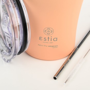 Estia Θερμός Coffee Mug Save The Aegean 350Ml Peach Fuzz 01-23416 5207158023416