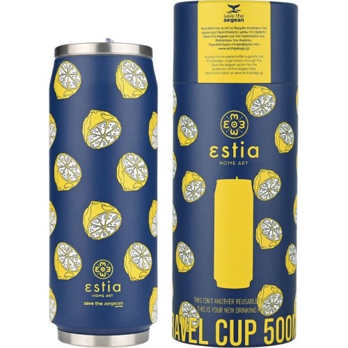 Estia Thermos Travel CUP Save THE Aegean 500ml Citrus Infusion 01-22693 5207158022693
