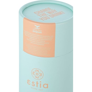 Estia Θερμος Travel Flask Save the Aegean 750ml Bermuda Green 01-16593 5207158016593