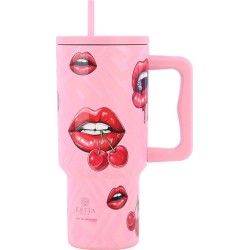 Estia Harm Straw Tumbler XL Save The Aegean 900Ml Blush Pop 01-32067 5207158032067