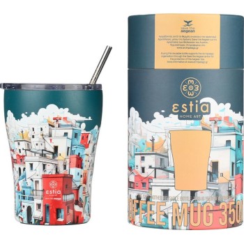 Estia Θερμος Coffee Mug Save the Aegean 350ml Urban Mythos 01-23096 5207158023096