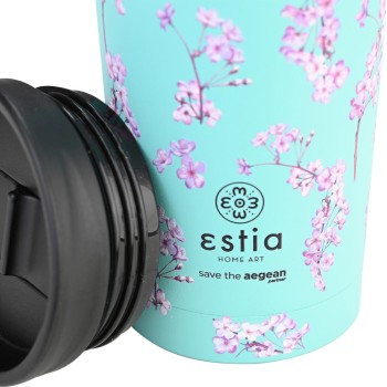 Estia θερμός Travel Mug Save the Aegean 350ml Blossom green 01-20446 5207158020446