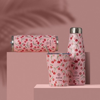 Estia Θερμος Travel Flask Save the Aegean 500ml Cherry rose 01-16647 5207158016647