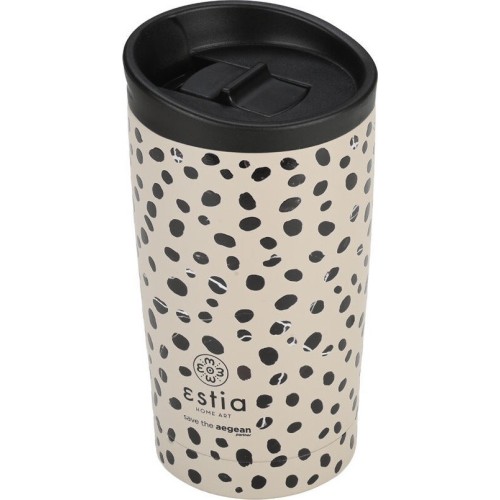 Estia Thermos Travel Mug Save the Aegean 350ml Leopard Taupe 01-25663 5207158025663