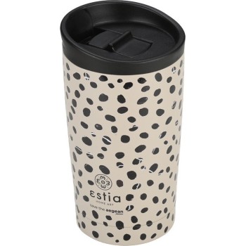 Estia Thermos Travel Mug Save the Aegean 350ml Leopard Taupe 01-25663 5207158025663