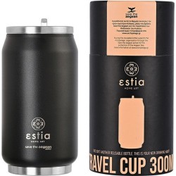 Estia Θέρμος Travel CUP Save THE Aegean 300ml Midnight Black 01-16739 5207158016739