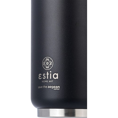 Estia Θέρμος Travel CUP Save THE Aegean 300ml Midnight Black 01-16739 5207158016739
