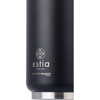 Estia Θέρμος Travel CUP Save THE Aegean 300ml Midnight Black 01-16739 5207158016739