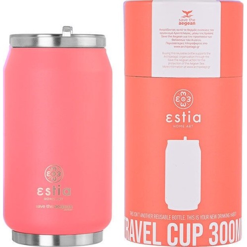 Estia Θέρμος Travel CUP Save THE Aegean 300ml Fusion Coral 01-16692 5207158016692