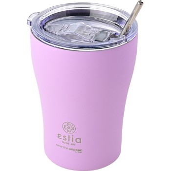 Estia Θερμος Coffee Mug Save The Aegean 350Ml Lavender Purple 01-12090 5207158012090