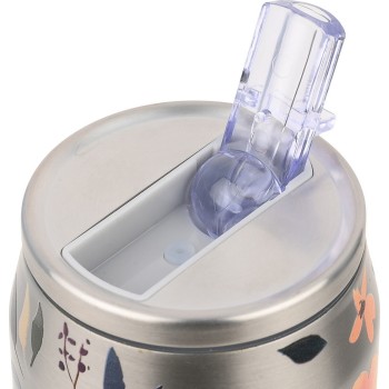 Estia Thermos Travel Cup Save the Aegean 500ml Silver Botanic 01-31299 5207158031299