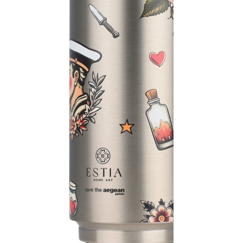 Estia Θερμός Travel Cup Save the Aegean 500ml Old School Ink 01-31282 5207158031282