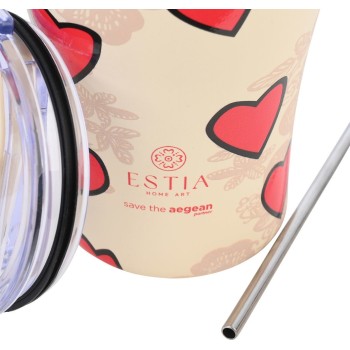Estia Θερμος Coffee Mug Save the Aegean 350ml Tender Lace 01-31817 5207158031817