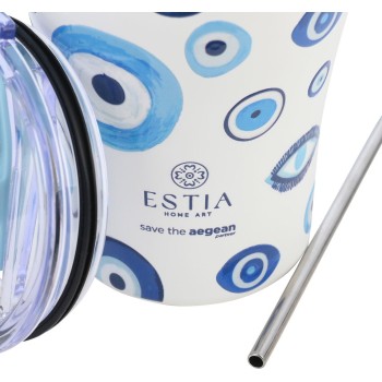 Estia Θερμος Coffee Mug Save the Aegean 350ml Spirit of Luck 01-31749 5207158031749