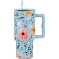 Estia Harm Straw Tumbler XL Save the Aegean 900ml Sky Garden 01-32036 5207158032036