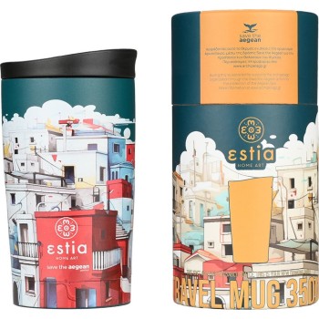 Estia Thermos Travel Mug Save the Aegean 350ml Urban Mythos 01-25601 5207158025601