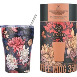 Estia Thermos Coffee Mug Save the Aegean 350ml Midnight Blossom 01-22945 5207158022945