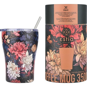 Estia Θερμος Coffee Mug Save the Aegean 350ml Midnight Blossom 01-22945 5207158022945