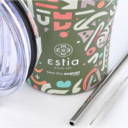 Estia Thermos Coffee Mug Save the Aegean 350ml Geovivid 01-22938 5207158022938