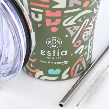 Estia Thermos Coffee Mug Save the Aegean 350ml Geovivid 01-22938 5207158022938