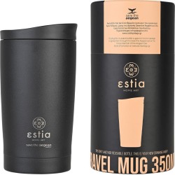 Estia Thermos Travel Mug Save the Aegean 350ml Midnight Black 01-20361 5207158020361