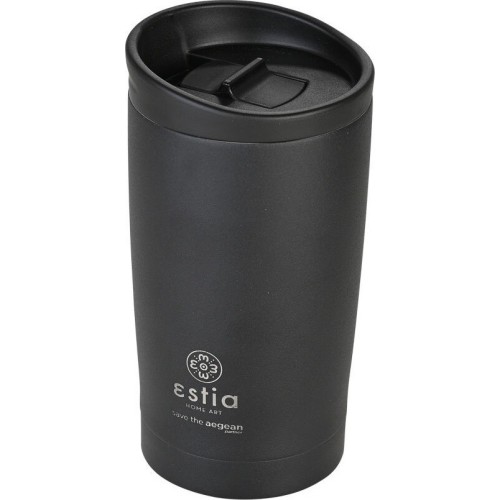 Estia Thermos Travel Mug Save the Aegean 350ml Midnight Black 01-20361 5207158020361