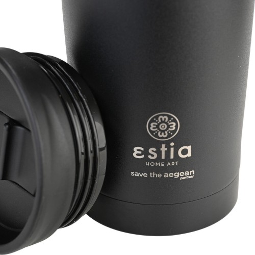 Estia Thermos Travel Mug Save the Aegean 350ml Midnight Black 01-20361 5207158020361