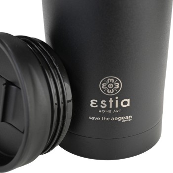 Estia Thermos Travel Mug Save the Aegean 350ml Midnight Black 01-20361 5207158020361