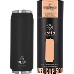 Estia Θερμός Travel Cup Save The Aegean 500Ml Midnight Black 01-7843 5207158007843