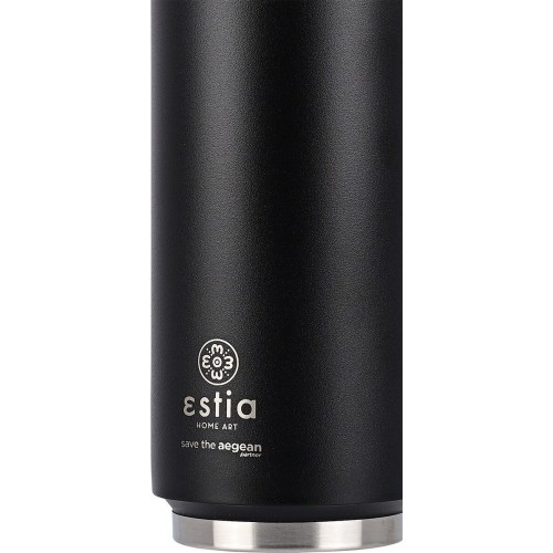 Estia Θερμός Travel Cup Save The Aegean 500Ml Midnight Black 01-7843 5207158007843