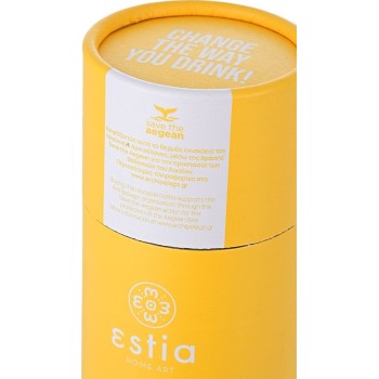 Estia Θερμός Travel Cup Save The Aegean 500Ml Pineapple Κίτρινο 01-10324 5207158010324