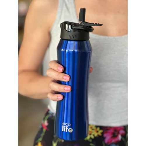 eco life Blue Thermos 550ml | Inner Straw 33-BO-3062 5208009003755