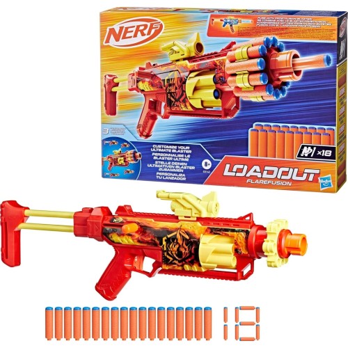 Hasbro Nerf Loadout Flarefusion Blaster και 18 N1 βελάκια G3142 5010996361240