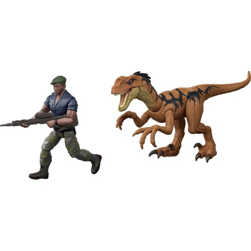 Mattel Jurassic World Rebirth Duncan Kincaid & Velociraptor Figures Pack, 3.75-Inch Scale JGB82 / JGB85 194735309788