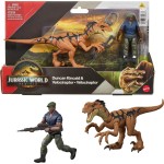 Mattel Jurassic World Rebirth Duncan Kincaid & Velociraptor Figures Pack, 3.75-Inch Scale JGB82 / JGB85 194735309788