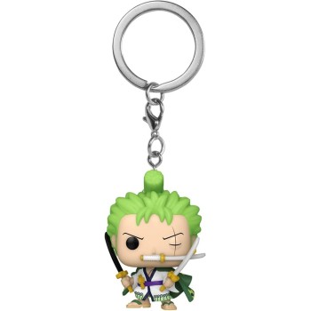 Funko Pop! Keychain: One Piece - Roronoa Zoro Novelty Keyring - Collectable Mini Figure - Stocking Filler - Gift Idea - Official
