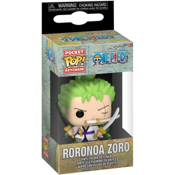Funko Pop! Keychain: One Piece - Roronoa Zoro Novelty Keyring - Collectable Mini Figure - Stocking Filler - Gift Idea - Official