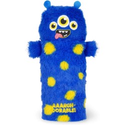 Legami - Super Soft Pencil Case, Monster Theme, Soft Pencil Case, Card With Colouring Pad Included, 100% Polyester, Super Soft P